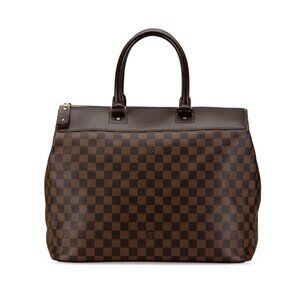 LOUIS VUITTON Brown Damier Leather Boston Bag